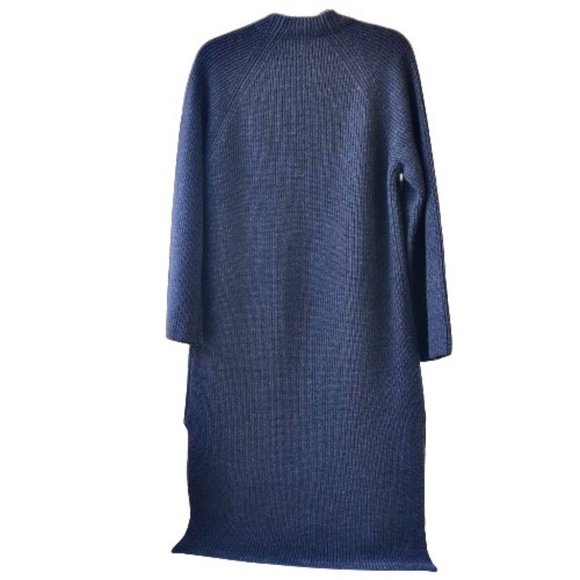 Aritzia Wilfred Gray Wool Knit Cardigan Sweater Side Vents Designer Coat - Picture 7 of 13